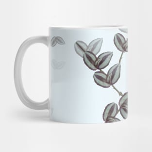 Nature Beauty , Blue, purple, floral, flowers, leaves, botanical, pattern, decor, art, TeePublic Mug